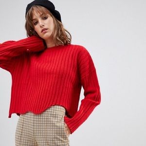 WILD HONEY ✨ NWOT - distressed ribbed sweater